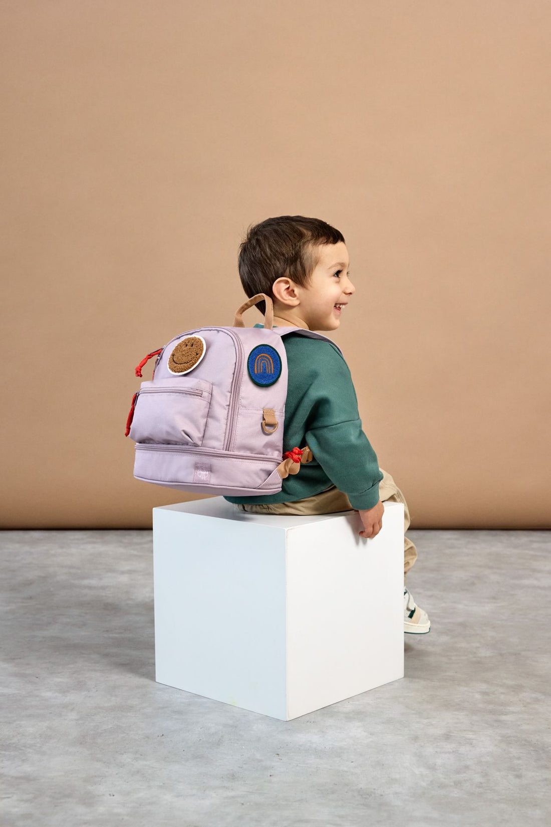 Lässig - Kinderrucksack flieder mit Smile