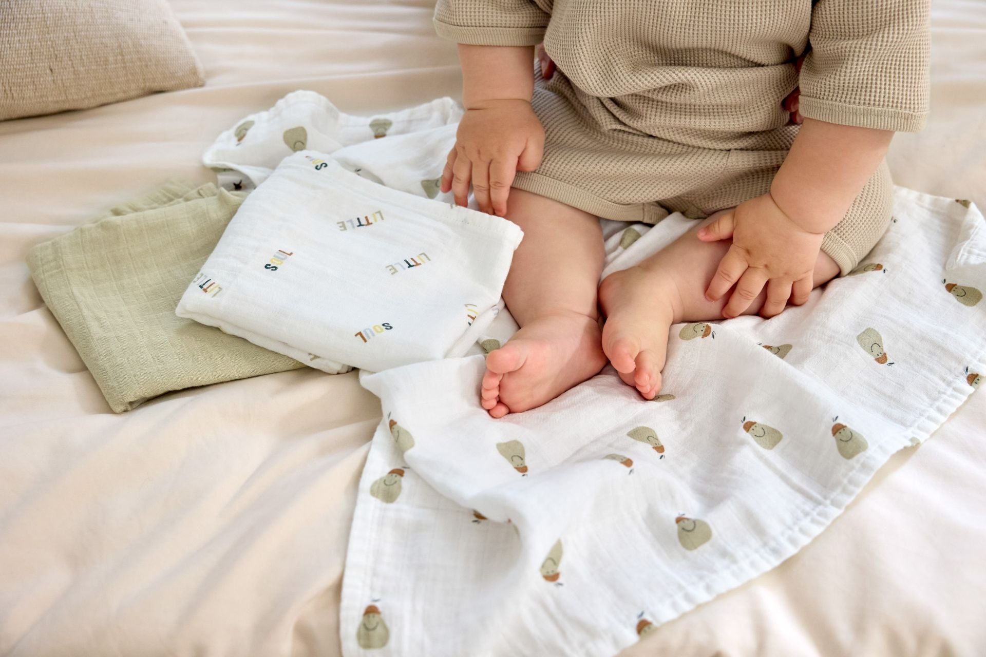 Lässig - Baby Swaddle Birne aus Biobaumwolle 3er Set