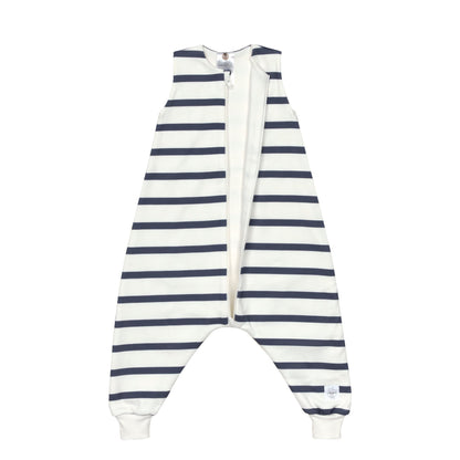 Lässig - Baby Sommerschlafsack mit Füßen Streifen natur/ blau 1 TOG