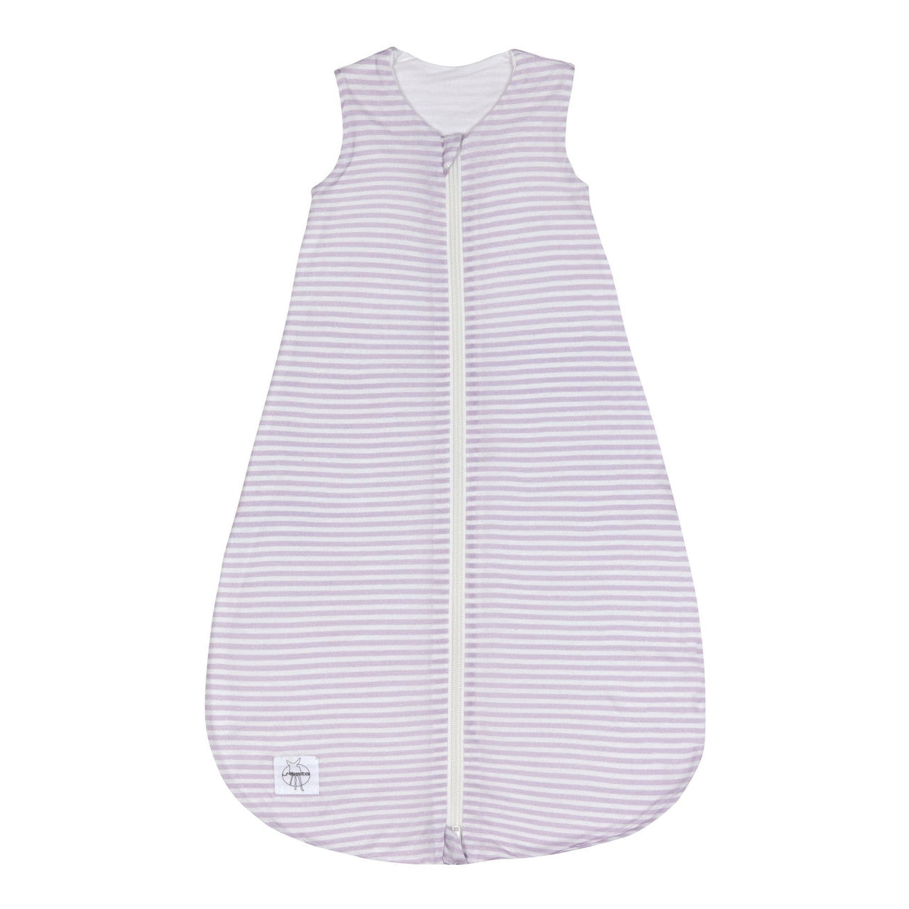 Der lila Baby Schlafsack ist mit einem TOG-Wert von 0.5 ideal für den Sommer.