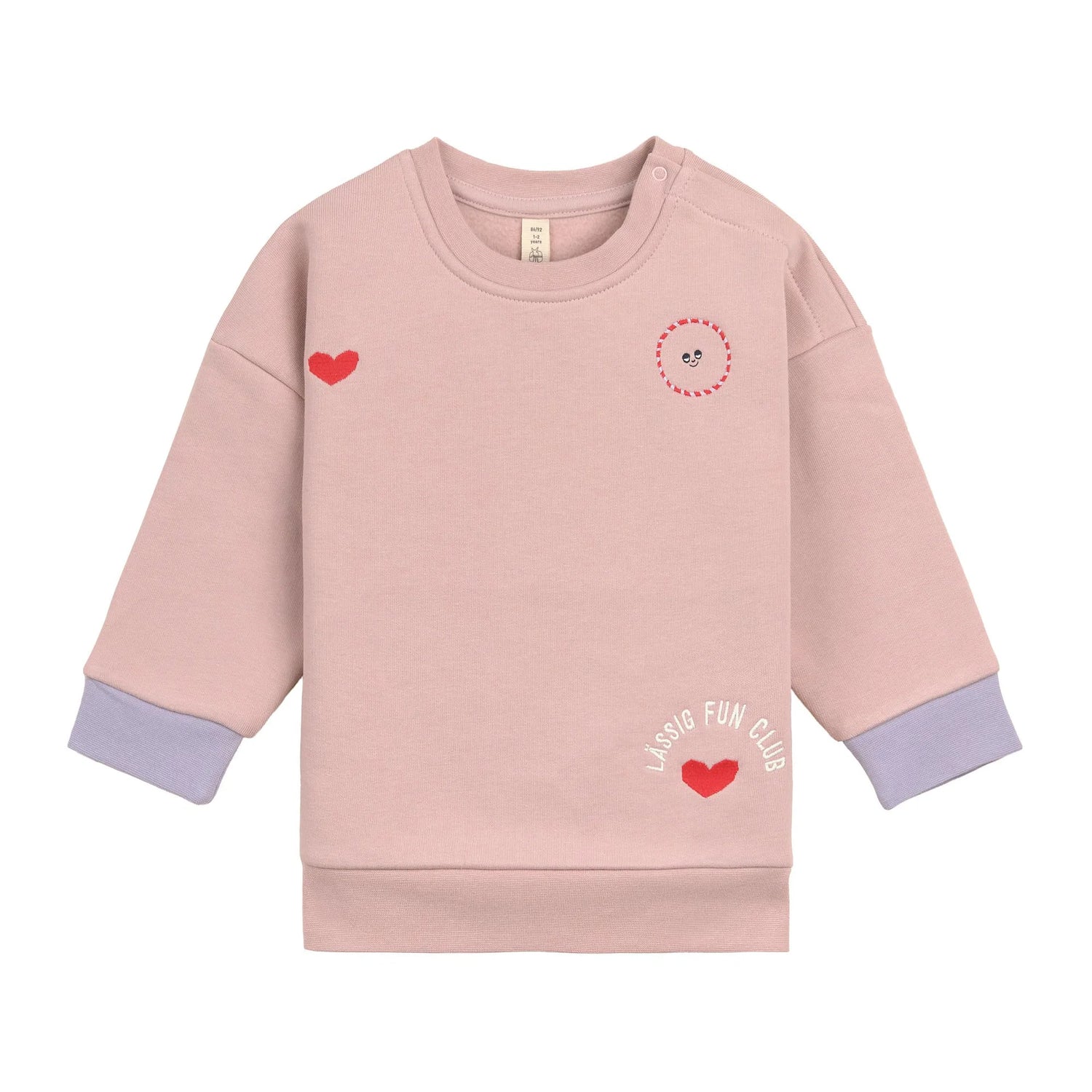Lässig - Kinder Sweatshirt Heart smoke, rosa