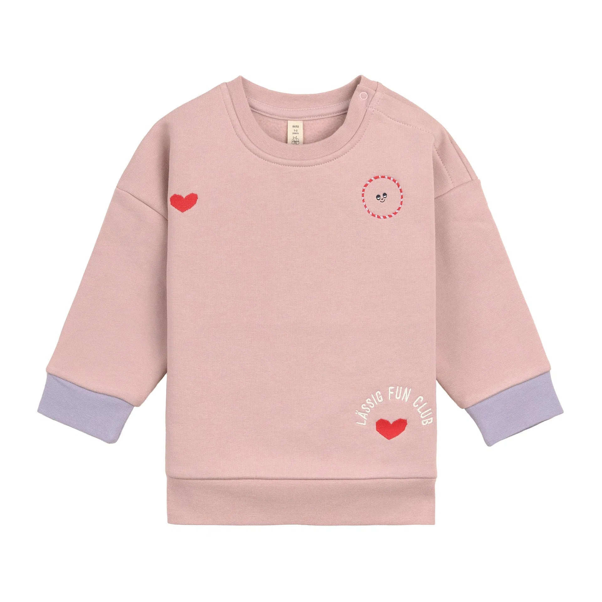 Lässig - Kinder Sweatshirt Heart smoke, rosa