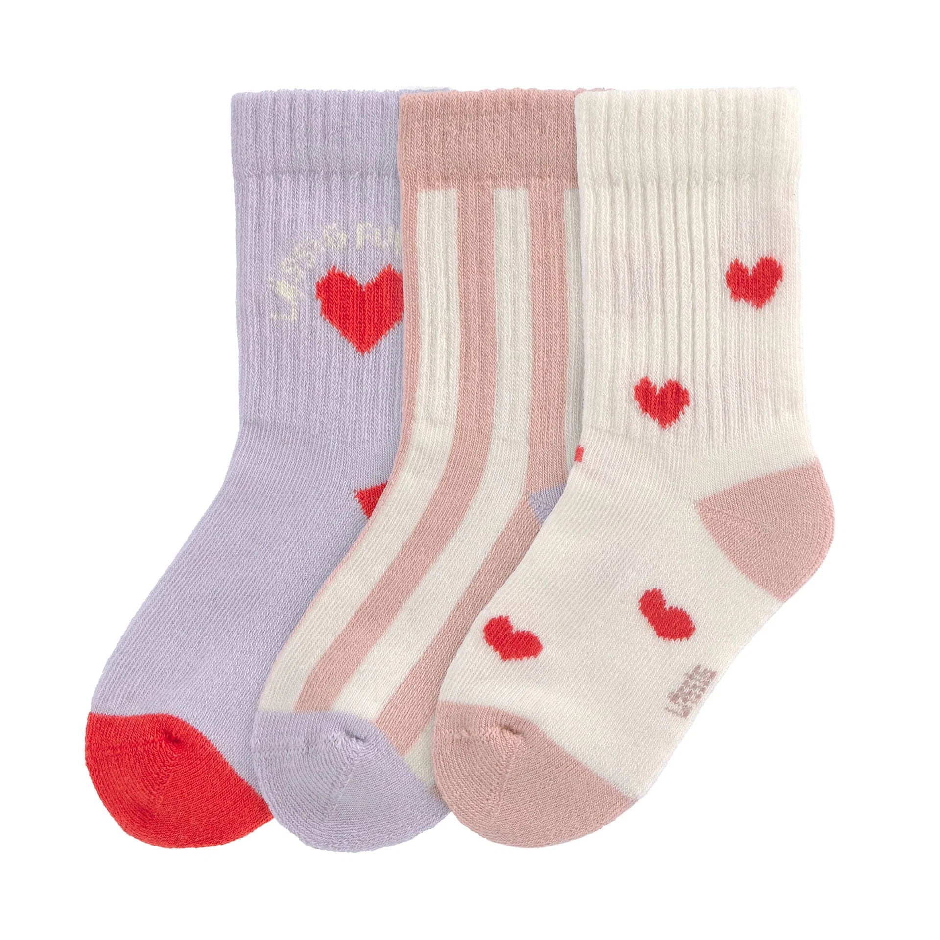 Lässig - Kinder Tennissocken 3er-Pack mit Herzen