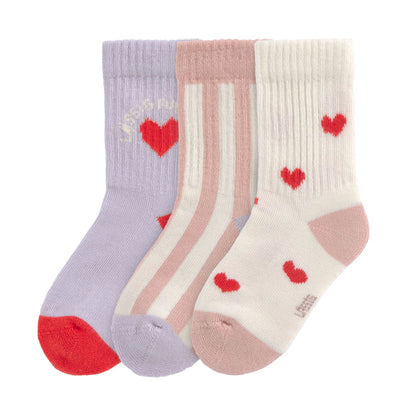 Lässig - Kinder Tennissocken 3er-Pack mit Herzen