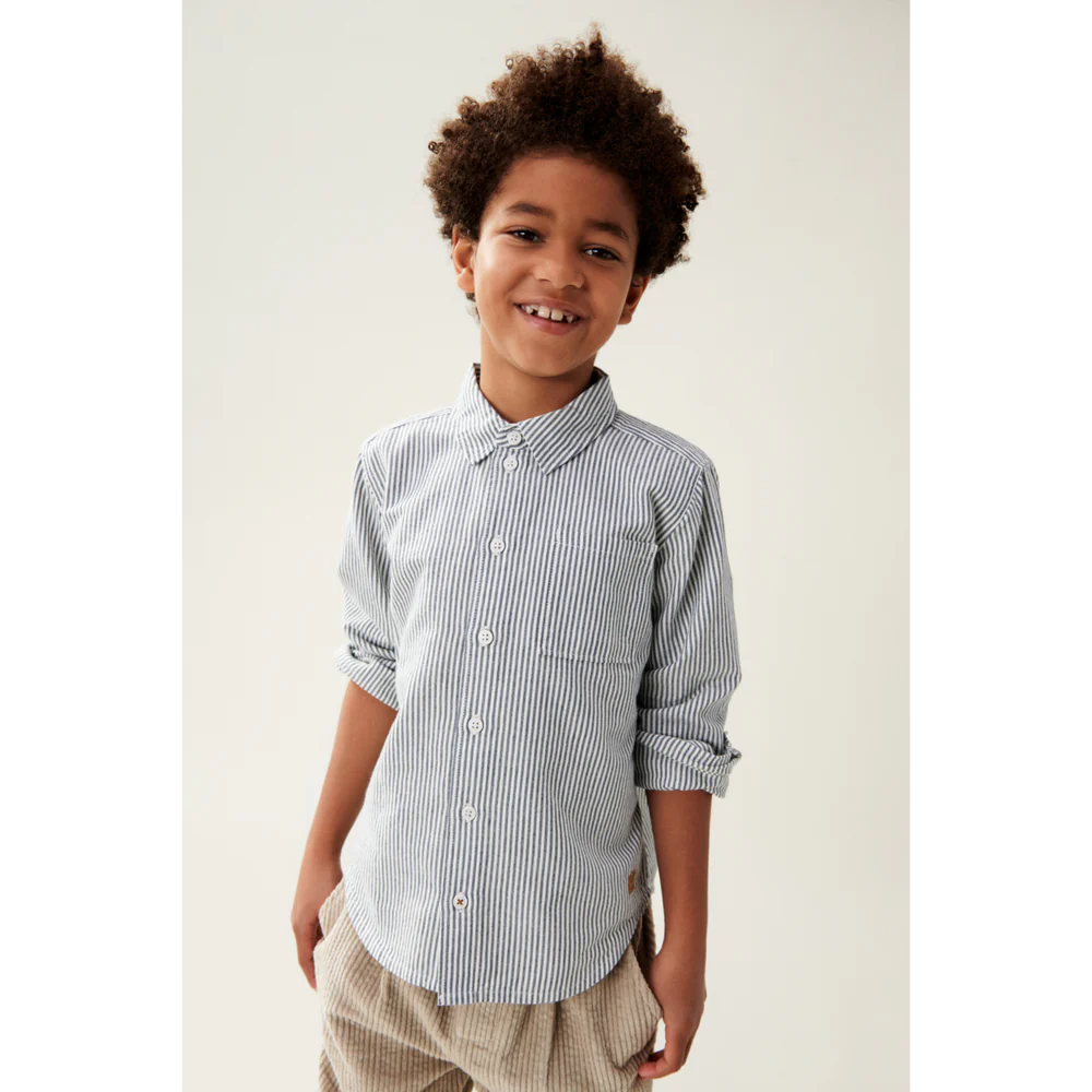 Liewood - Kinder Hemd Costa gestreift blau