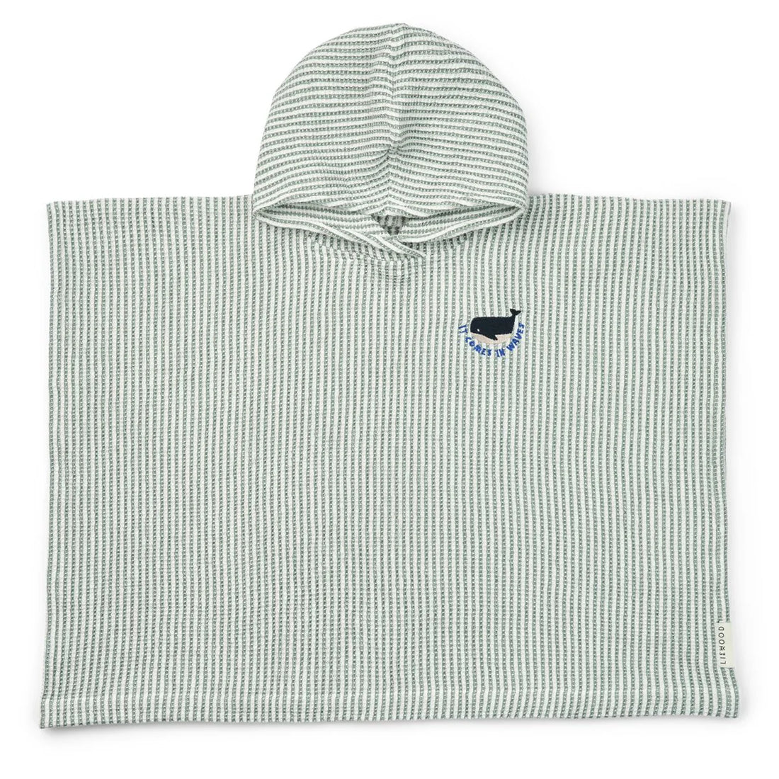 Liewood - Kinder Badeponcho Streifen mint Baumwolle