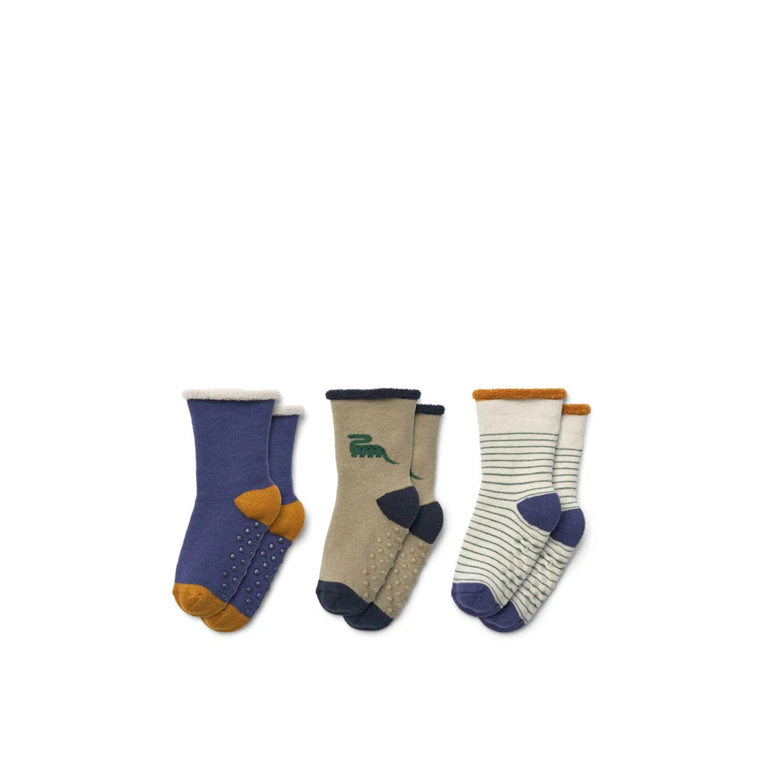 Die Eloy Socken sind ein echter Alltagsklassiker für die jüngsten Füße und bieten eine weiche und bequeme Basis mit weichem und atmungsaktivem Frottee, einem rutschfesten Muster auf der Unterseite und verspielten Farbkontrastdetails.