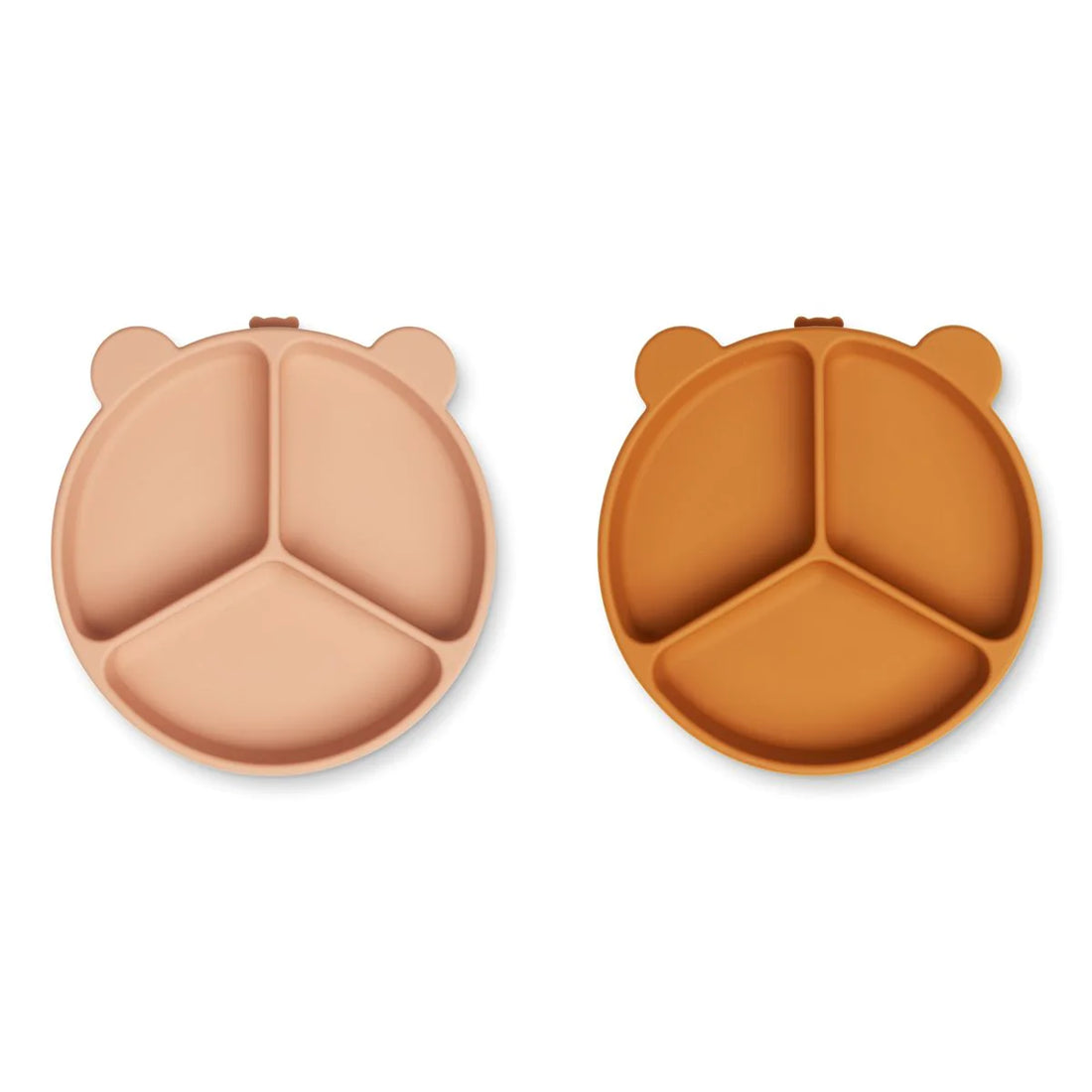 Die Stacy Divider Saugplatte mit niedlichen Tierdetails hat eine dünne Silikonbasis, die an verschiedenen Oberflächen haftet, wodurch es für Kinder fast unmöglich ist, sie anzuheben oder umzukippen, aber leicht über den Tisch zu gleiten.