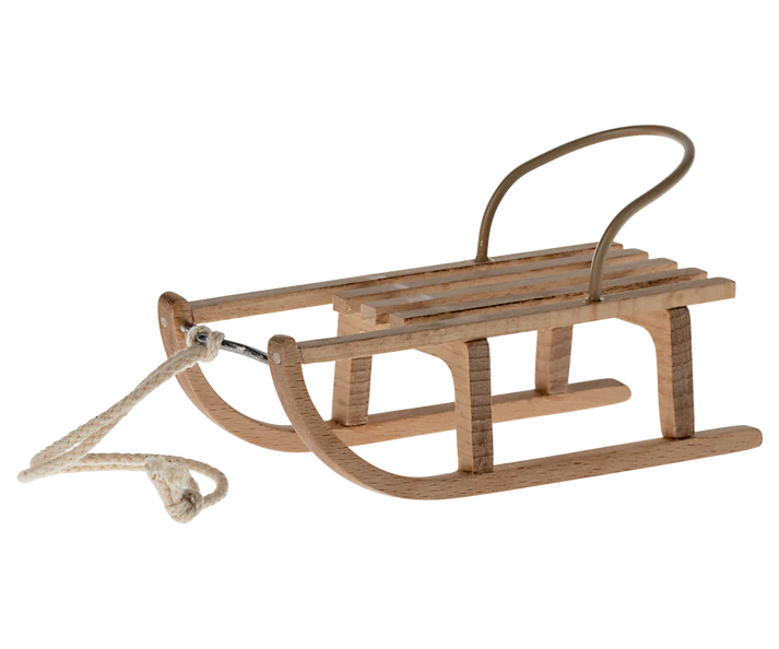 Maileg - Schlitten braun Maus für Kinder