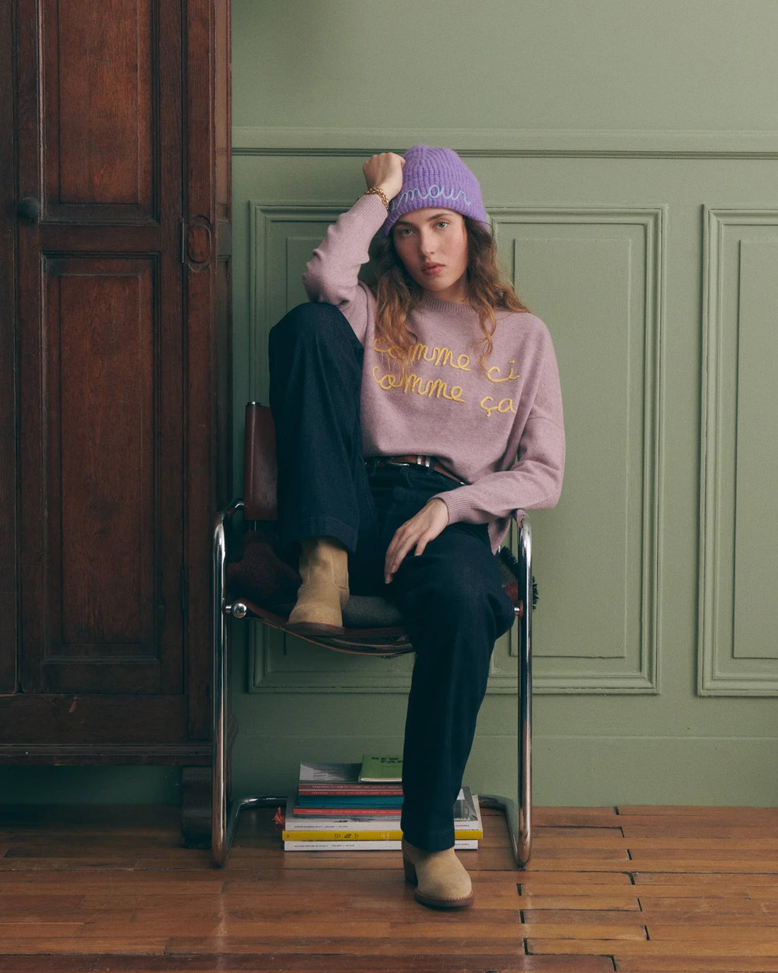 Maison Labiche Paris - Damen Cashmerepullover rosa