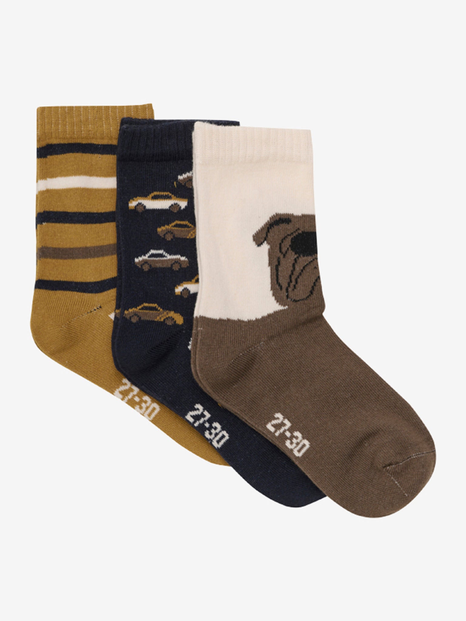 3er-Pack Socken mit Print von Minymo. Die Socken sind aus einem Baumwoll-Mix und haben drei verschiedene Prints