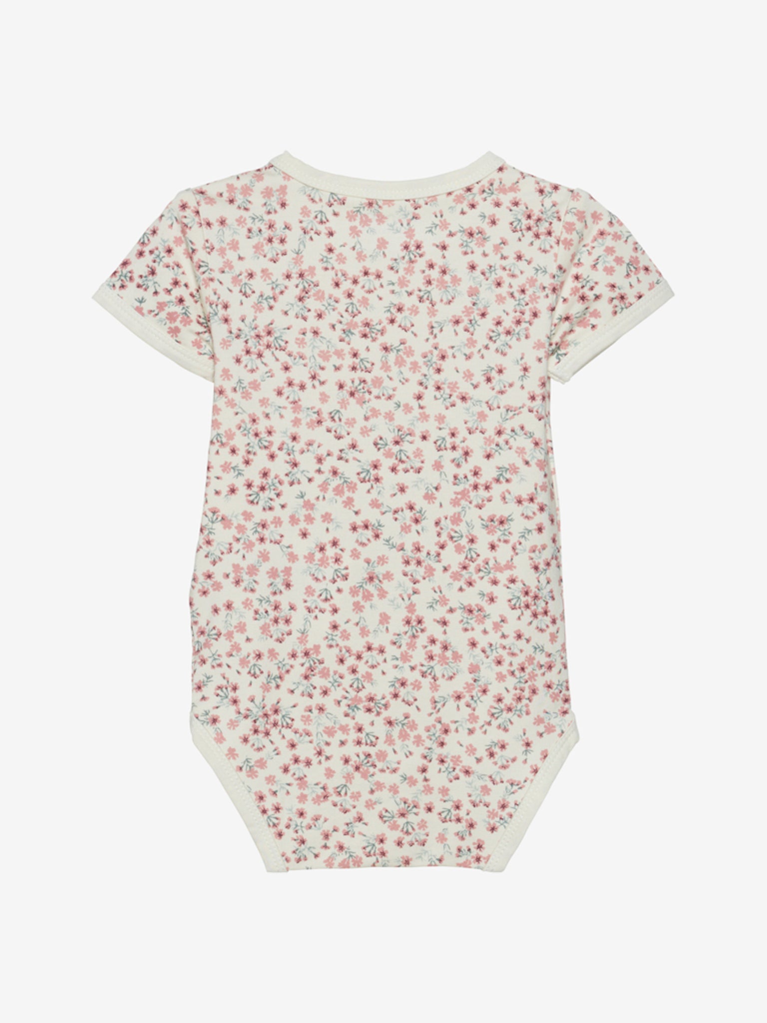 Minymo - Babybody kurzarm Blümchen rosa