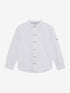 Schönes gestreiftes Hemd von Minymo. Das Hemd ist aus 100 % Baumwolle gewebt, die sich angenehm auf der Haut anfühlt.