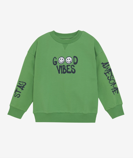 Schönes Langarm-Sweatshirt mit Print für Mädchen und Jungen von Minymo.