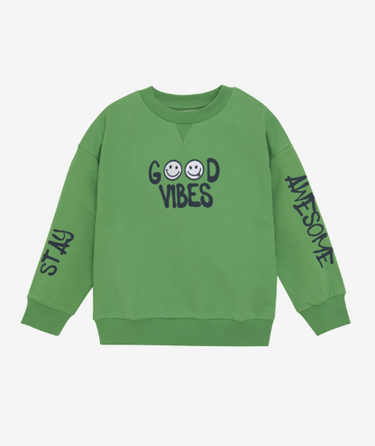 Schönes Langarm-Sweatshirt mit Print für Mädchen und Jungen von Minymo.