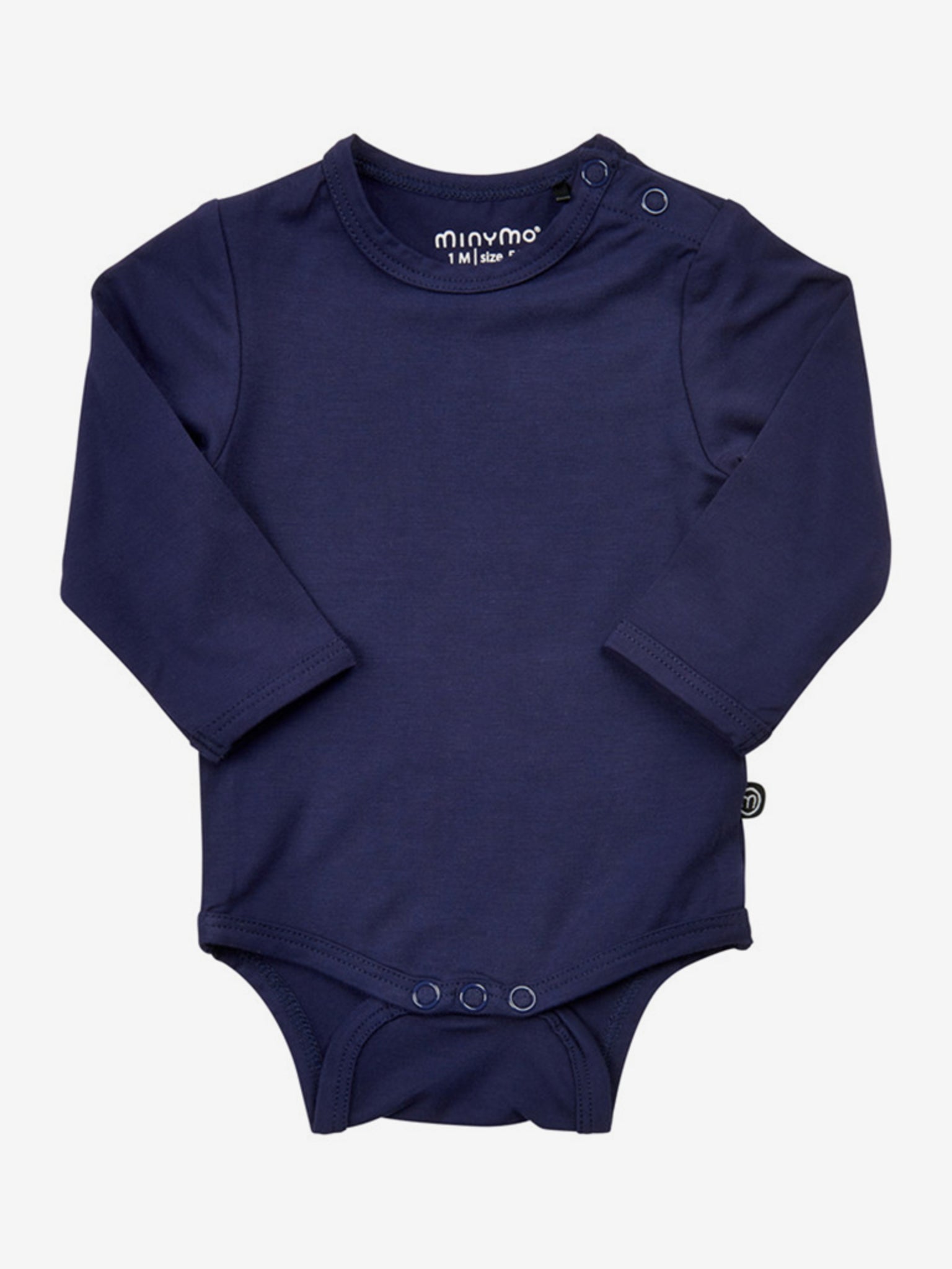 Wunderschöner Baby Body in dunkelblau von Minymo.