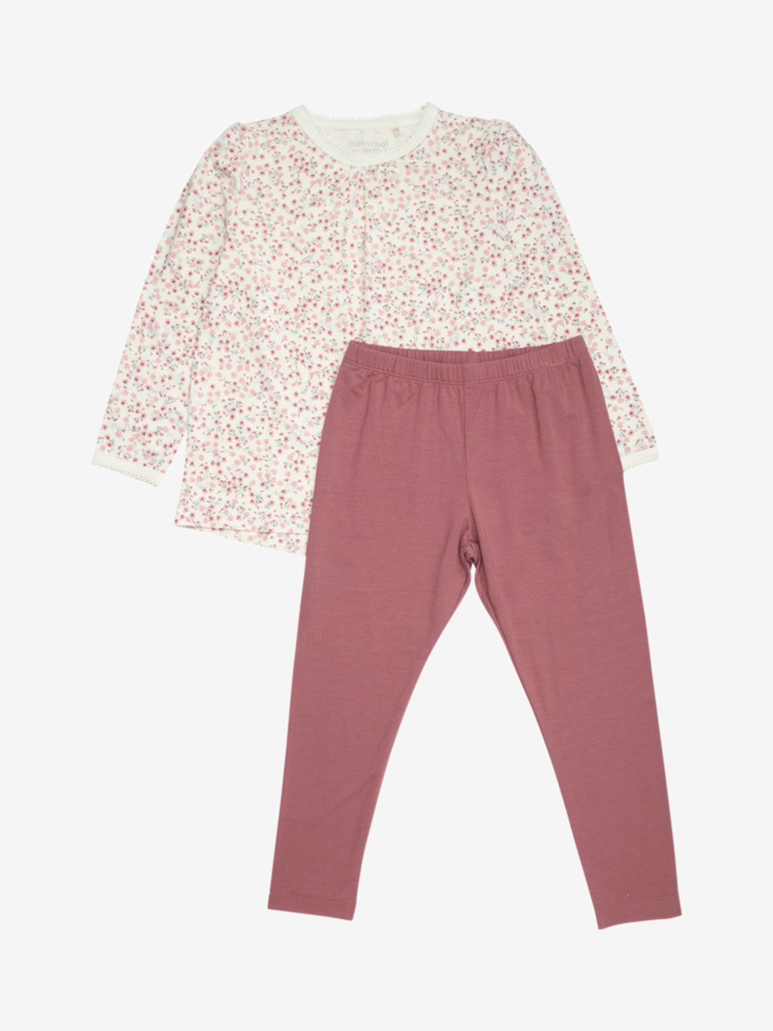 Minymo - Pyjama Set Blümchen rosa