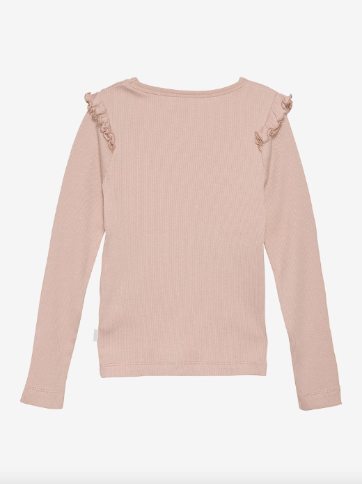 Minymo - Kinder Langarmshirt mit Rüschen rosa