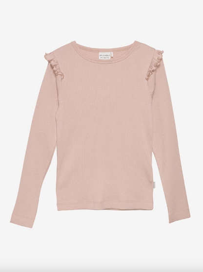 Minymo - Kinder Langarmshirt mit Rüschen rosa