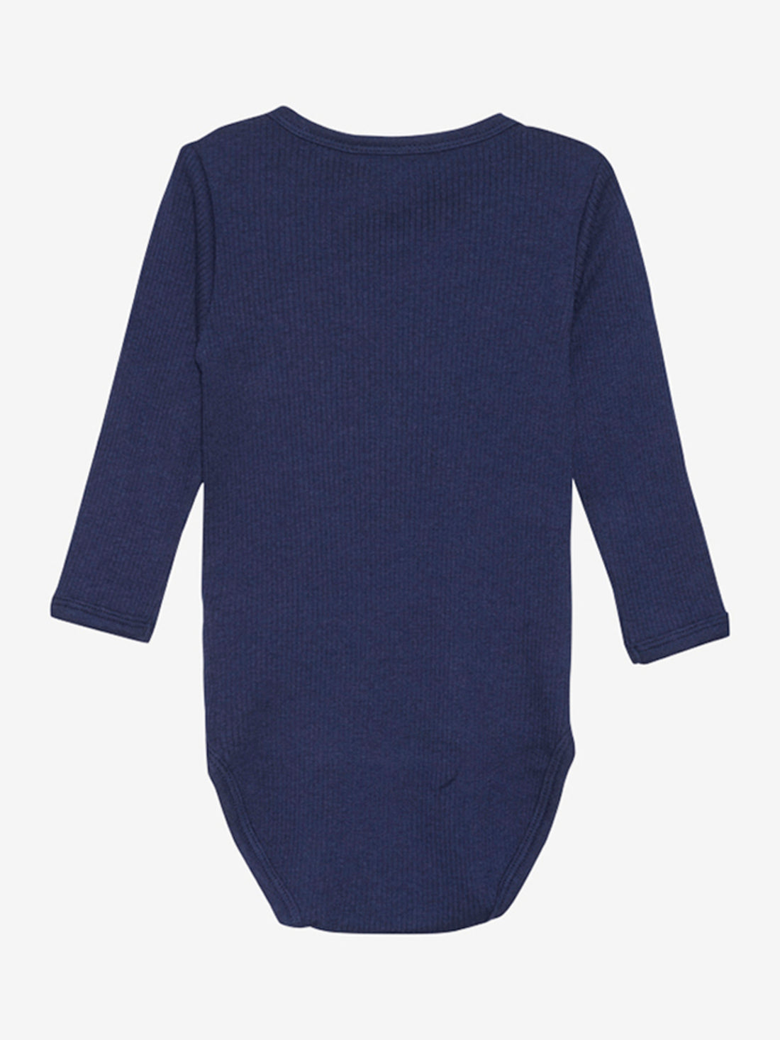 Minymo - Baby Wickelbody gerippt blau