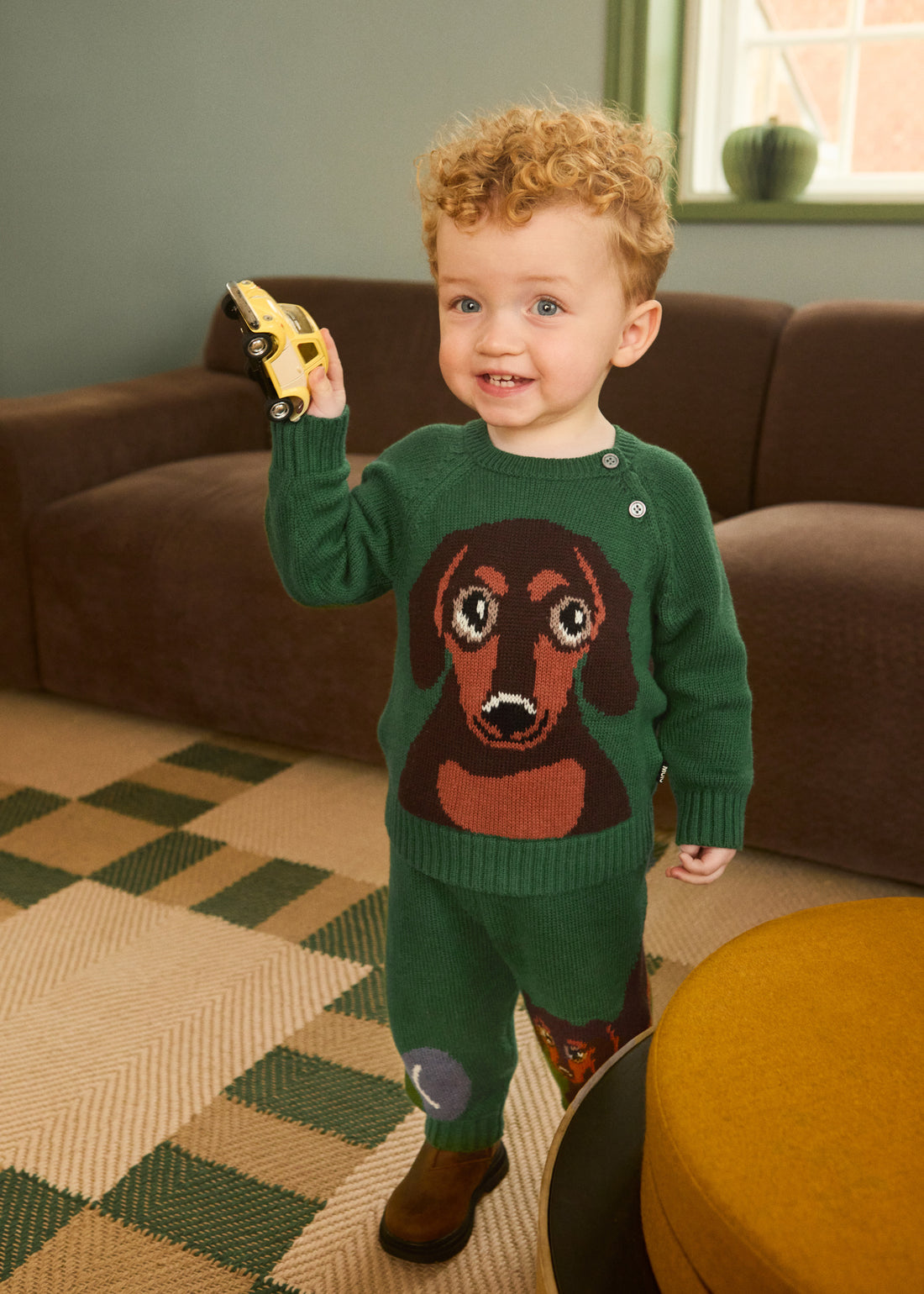 Molo - Hose mit Dachs für Baby/Jungen in grün