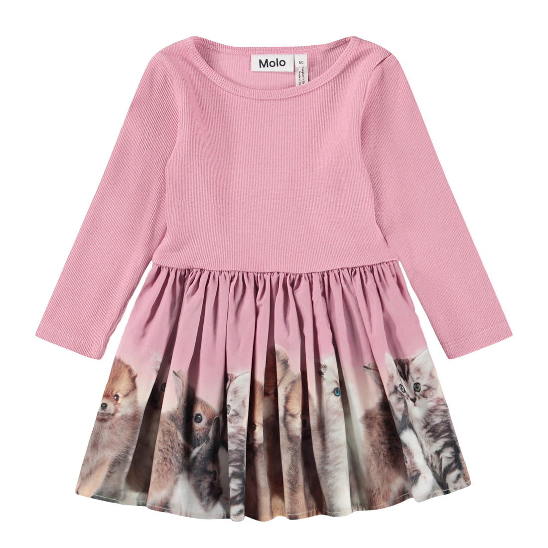 Molo - Kleid für Mädchen in rosa mit Tier-Print