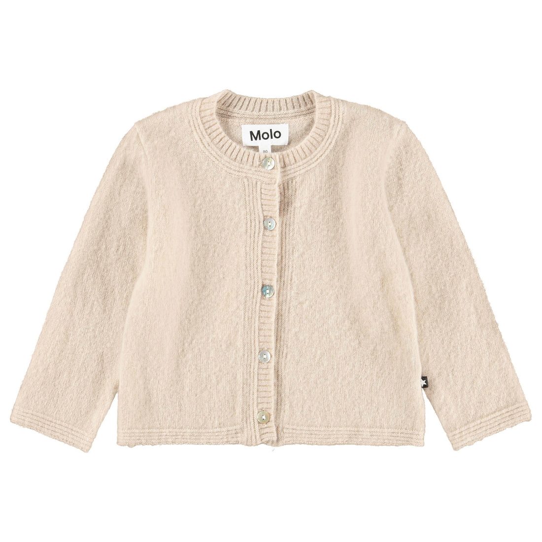 Molo - Baby Strickjacke aus Baumwolle beige