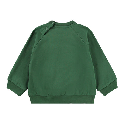 Molo - Sweatshirt in grün mit weißem Smiley vorne für Baby / Jungen / Mädchen