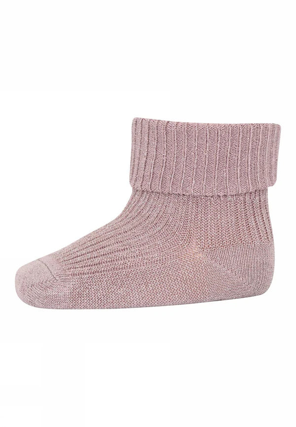 Klassische gerippte Babysocken mit Glitzer aus Bambus-Viskose von MPkids.