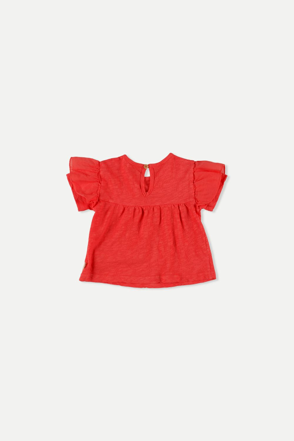 My Little Cozmo -  Baby T-Shirt Rüschen rot