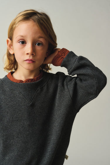 Weicher Strickpullover mit Rundhalsausschnitt aus Baumwolle von My Little Cozmo. 