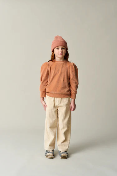 Extra weiches und warmes Velours-Sweatshirt mit langen Puffärmeln von My Little Cozm