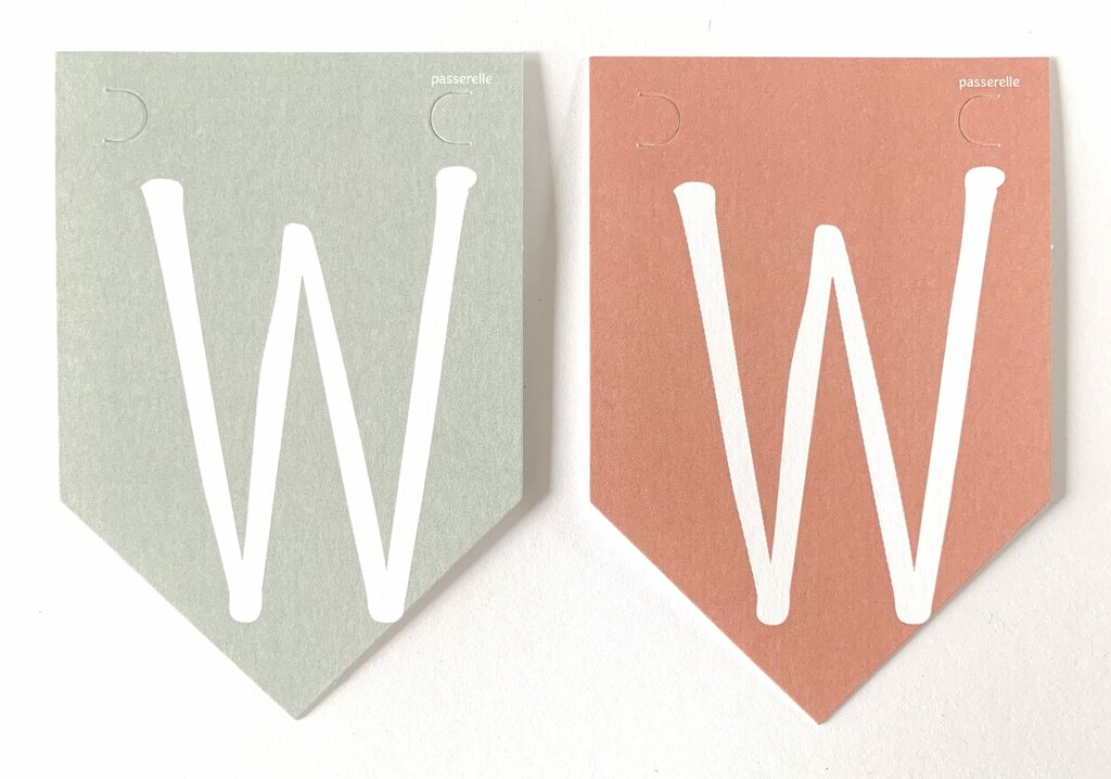 Passerelle design - Wimpel Buchstaben "W"