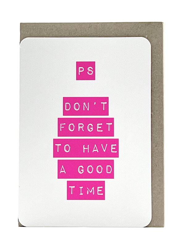Passerelle design - Grusskarte Hip "Don´t forget"