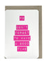 Passerelle design - Grusskarte Hip "Don´t forget"