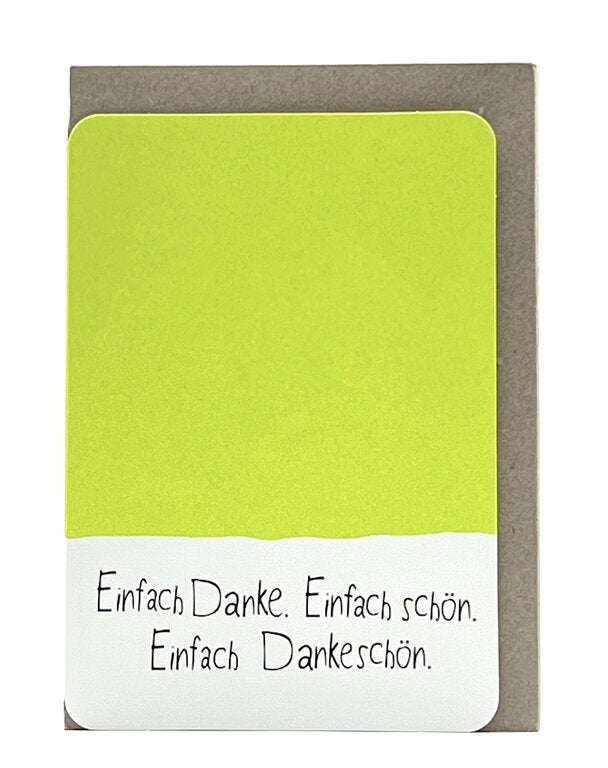 Passerelle design - Grusskarte Hip "Einfach danke"