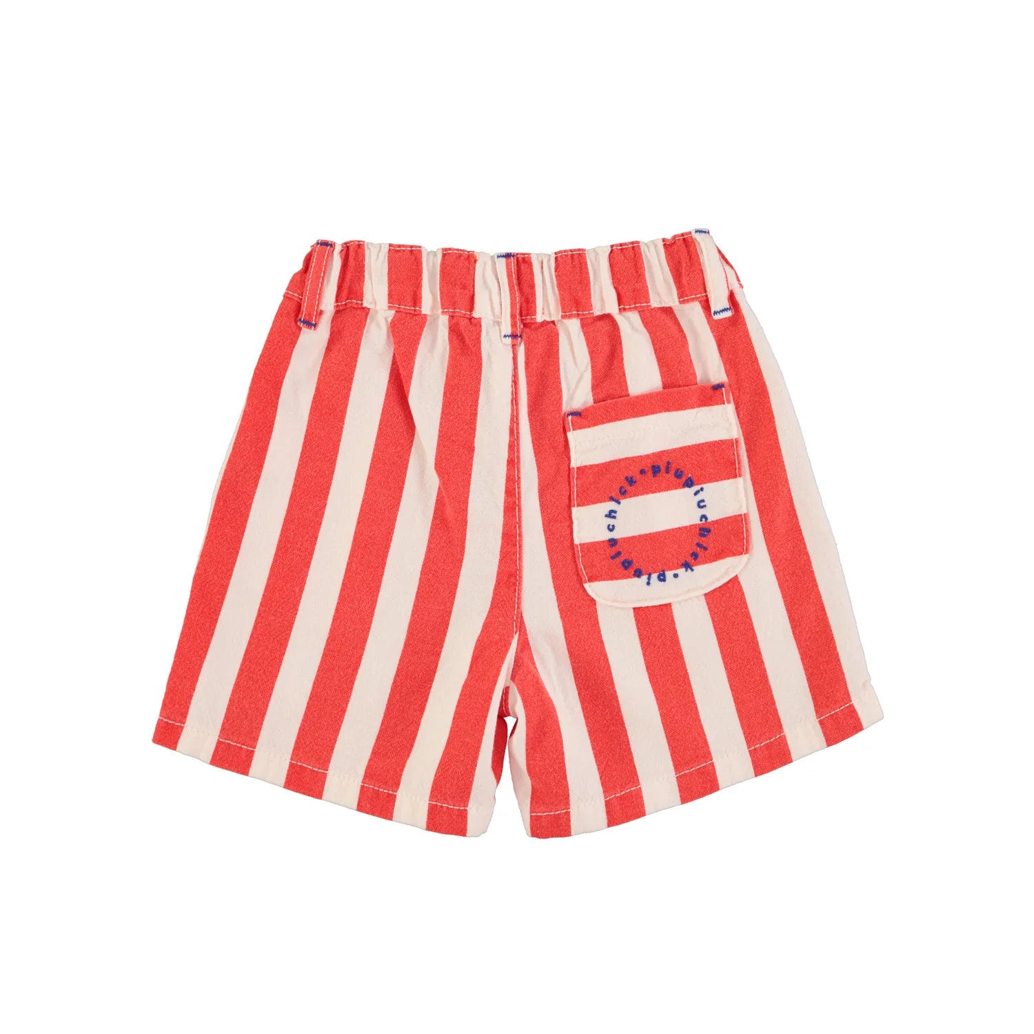 Piupiuchick - Kinder Shorts Baumwolle rot weiss gestreift