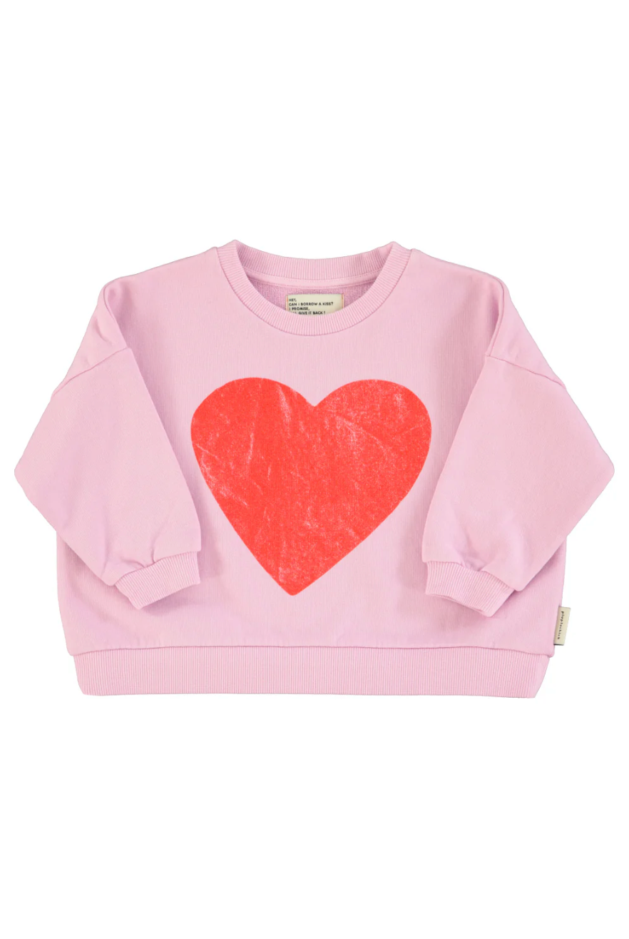 Piupiuchick - Baby Langarmshirt "red heart" Baumwolle (Bio)