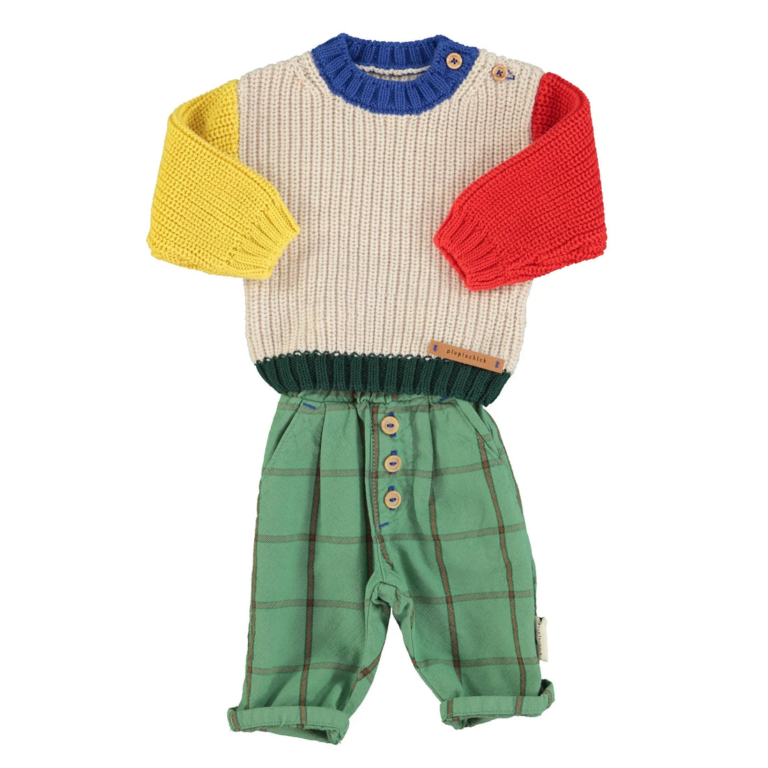 Piupiuchick - Baby Pullover Biobaumwolle bunt