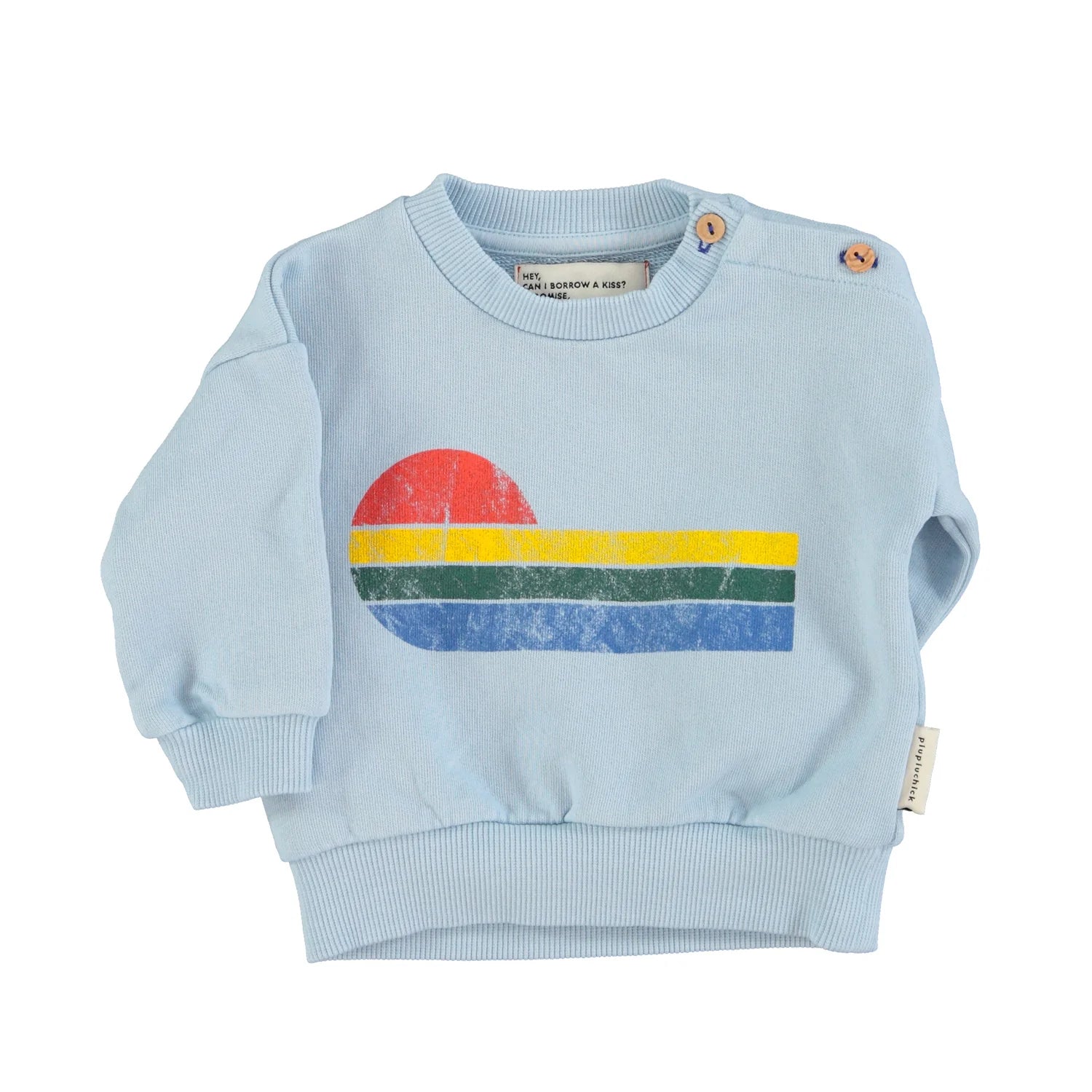 Piupiuchick - Baby Sweatshirt Eighties hellblau