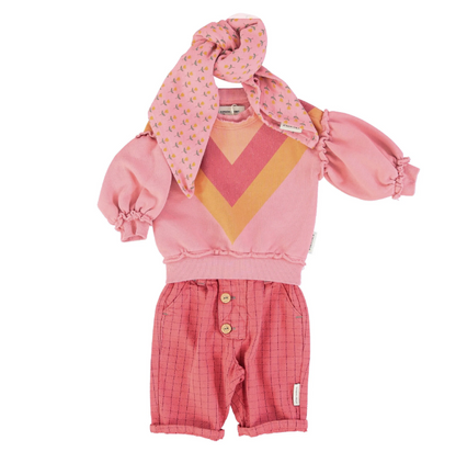 Piupiuchick - Baby Sweatshirt rosa Dreieck - AURYN Shop