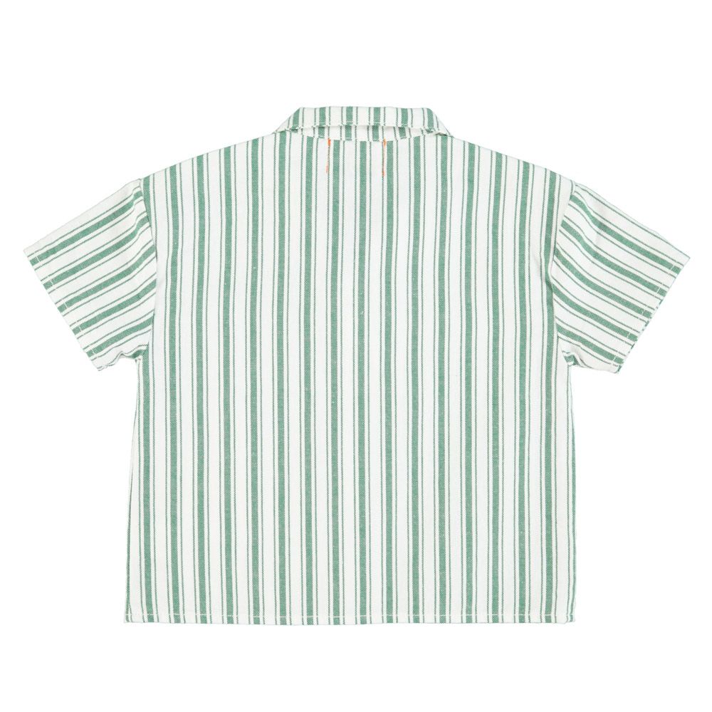 Piupiuchick - Kinder Hawaiian Shirt weiß / grün gestreift