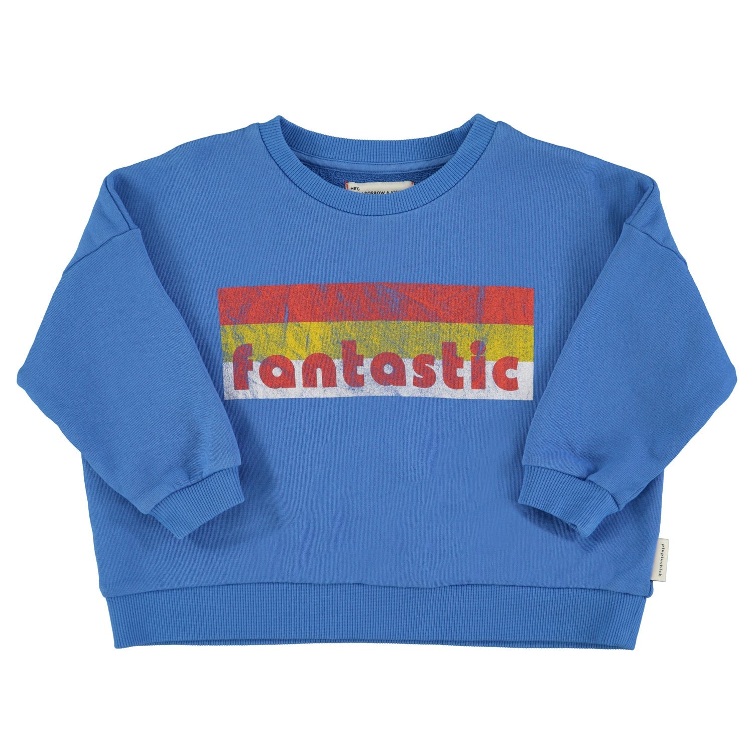 Cooles Sweatshirt aus Bio-Baumwollfleece mit Aufdruck für Mädchen und Jungen von Piupiuchick.