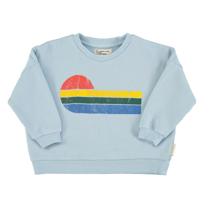 Cooles Sweatshirt&amp;nbsp; aus Bio-Baumwollfleece mit Aufdruck für Mädchen und Jungen von Piupiuchick.
