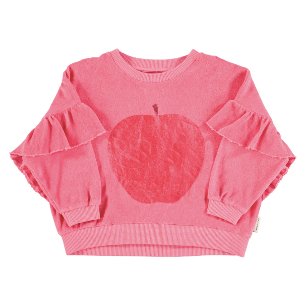 Piupiuchick - Kinder Sweatshirt Apfel Print rosa