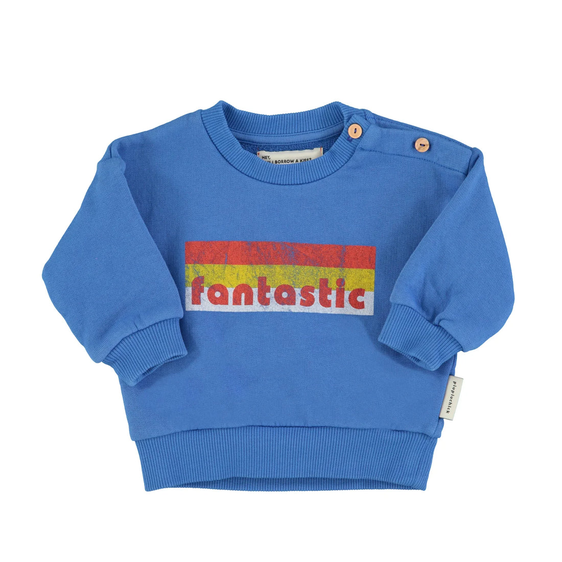 Cooles Baby Sweatshirt aus Bio-Baumwollfleece mit Aufdruck für Mädchen und Jungen von Piupiuchick