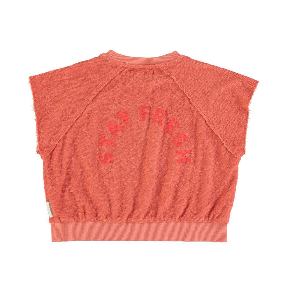 Piupiuchick - Kinder Sweatshirt ärmellos terracotta Apfel