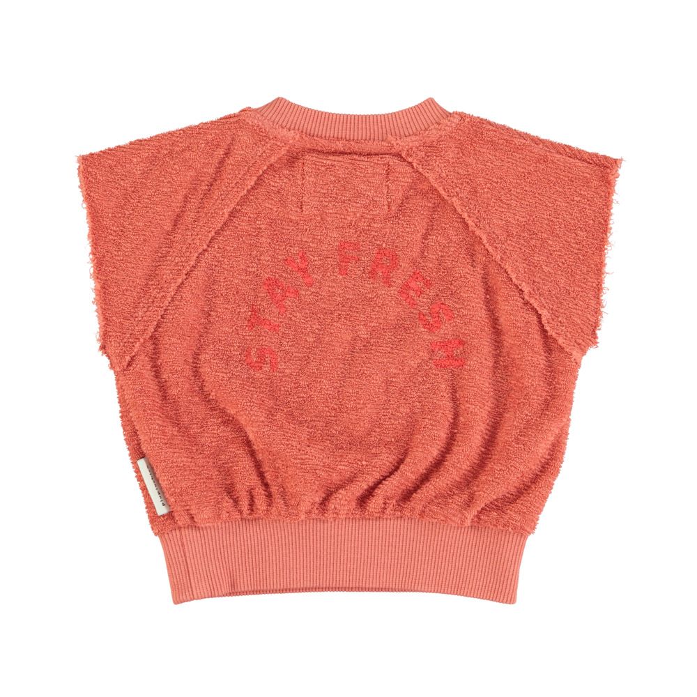 Piupiuchick - Baby Sweatshirt ärmellos terracotta Apfel