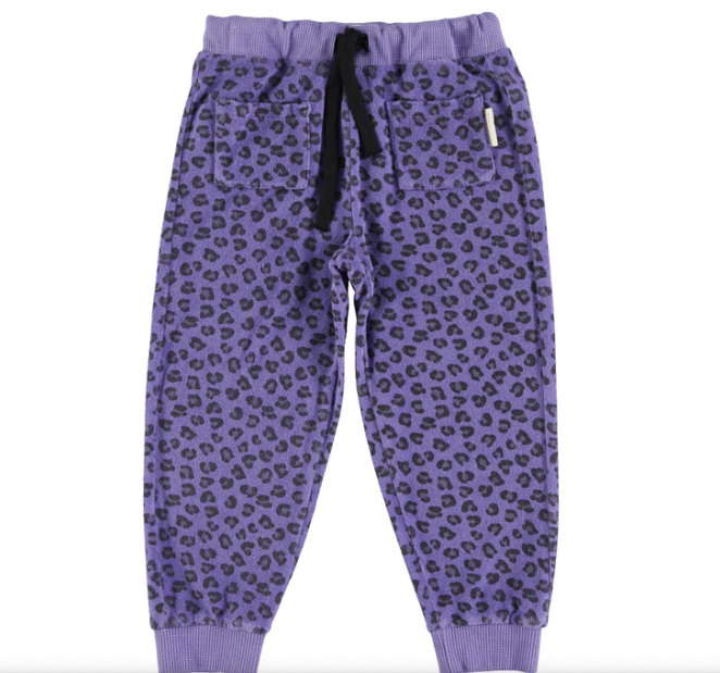 Jogginghose aus Frottee Baumwolle mit Leo Print von Piupiuchick.