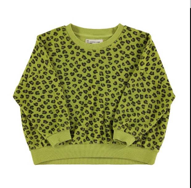 Sweatshirt aus Frottee Baumwolle mit Leo Print von Piupiuchick.